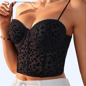 COPY - Chic Black Animal Print Bustier